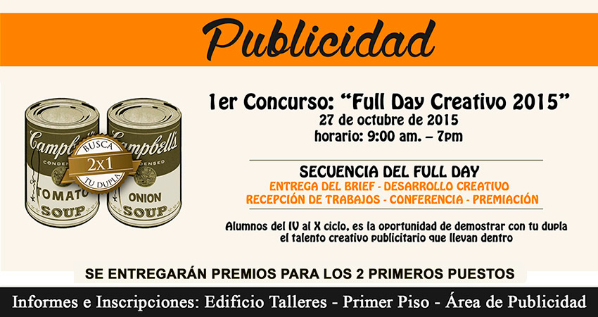 Taller De Publicidad Anuncia Concurso Full Day Creativo 2015